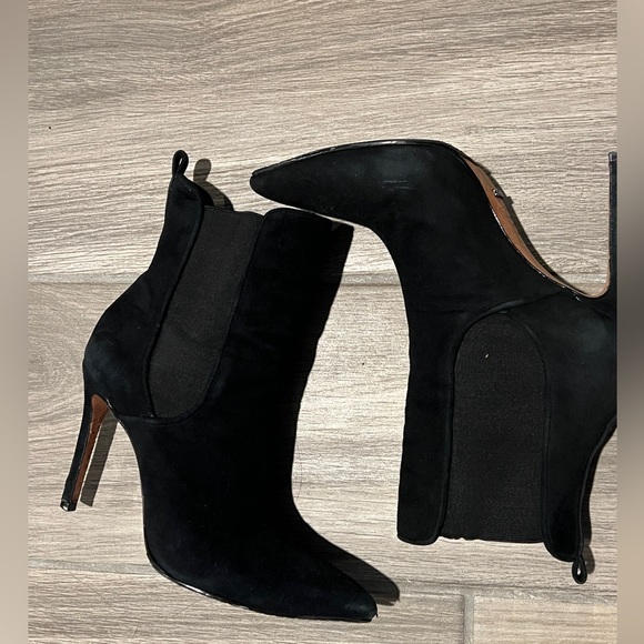 Schutz Stiletto Black Suede Ankle Boot - Picture 6 of 7